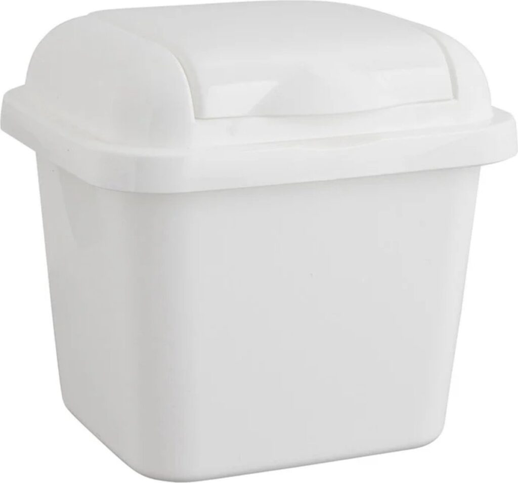 Kunststof Tafel Prullenbak wit 01