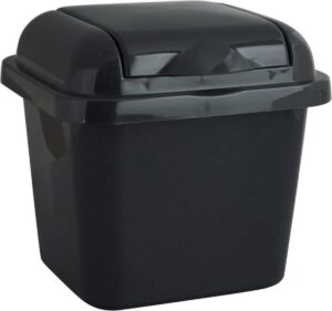 Kunststof Tafel Prullenbak zwart 01