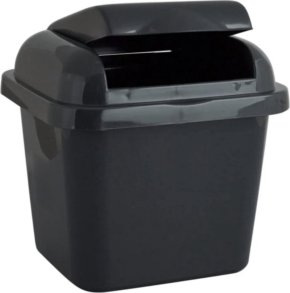 Kunststof Tafel Prullenbak zwart 03