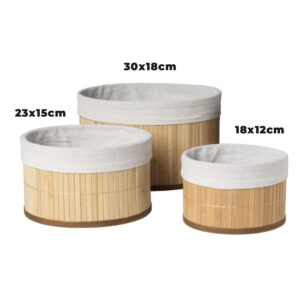 Bamboe Manden Set Rond 06