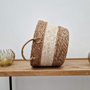 Mand Hengsels Leer 30x20x25cm 05