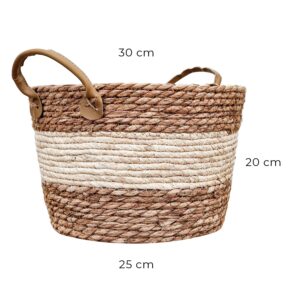 Mand Hengsels Leer 30x20x25cm 09