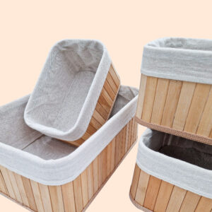 Bamboe Manden Set van 4 stuks Naturel 08Y