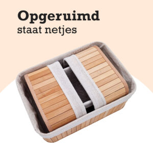 Bamboe Manden Set van 4 stuks Naturel 10Y