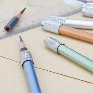 Potlood verlenger koperkleur set van 3 03