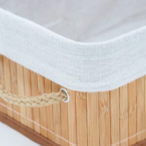 Bamboe mand 28x18x12cm met handgrepen 05