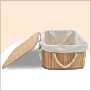 Bamboe mand 40x29x16cm met deksel 01
