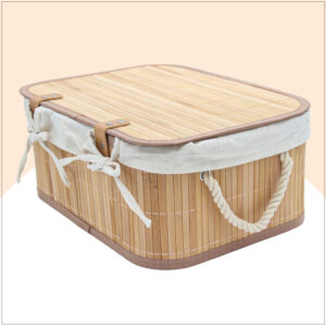 Bamboe mand 40x29x16cm met deksel 02