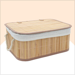 Bamboe mand 40x29x16cm met deksel 04