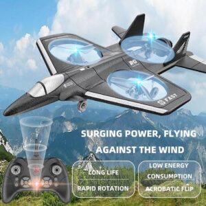 Wonky Monkey RC Quadcopter Drone Straaljager 3 Propellors Vliegtuig 2.4 Ghz Bestuurbaar Vliegtuig Zwart 01