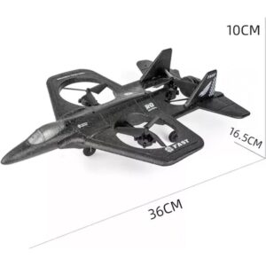 Wonky Monkey RC Quadcopter Drone Straaljager 3 Propellors Vliegtuig 2.4 Ghz Bestuurbaar Vliegtuig Zwart 04