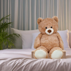 XXL Beige Knuffel Beer Teddybeer 100cm Knuffels Pluche Beer 100cm Hoge kwaliteit Knuffeldier Teddybear Groot Knuffelbeer 01