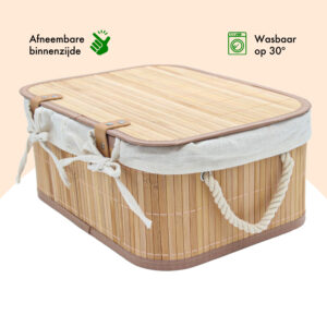 1500x1500 Opbergmand Opberger Bamboe Mand met Deksel 04