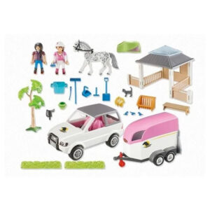 PLAYMOBIL Paarden Transporter 5667 stal en trailer 03