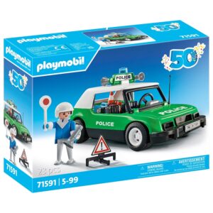 PLAYMOBIL Action Heroes 50 Year Anniversary Klassieke Politie auto 71591 01