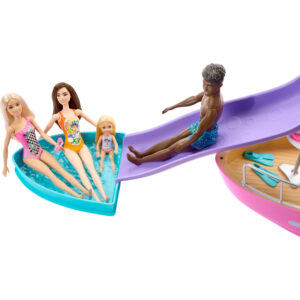 Barbie Droomboot Speelset met barbie meubels en glijbaan 02