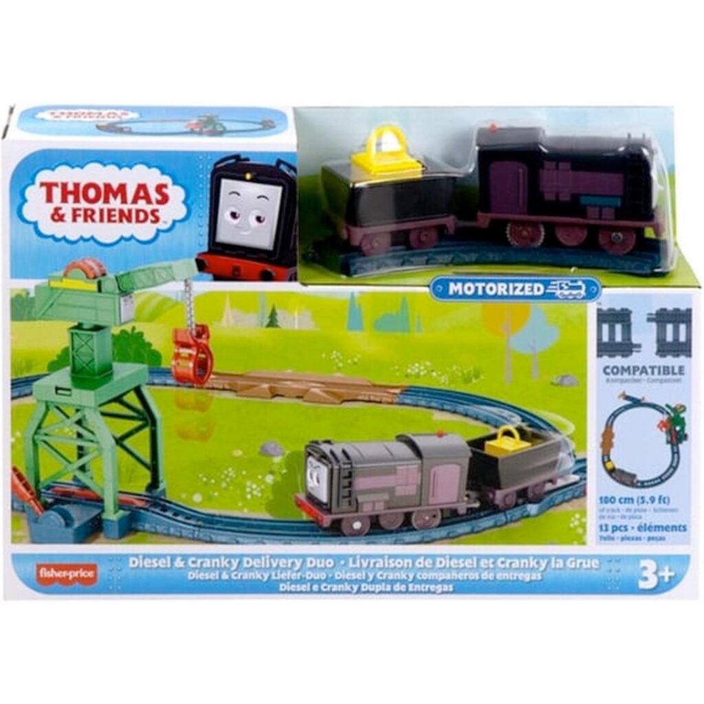Fisher Price Thomas & Friends Playset Diesel & Cranky Bezorgingsduo Gemotoriseerd 180cm 01