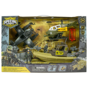 Special Combat Force Leger Speelgoed Soldaatjes Militair Speelgoed Helikopter Boot Leger Speedboot Vliegtuig Watervliegtuig Controlepost Soldaat Vliegen Helikopter Speelset03