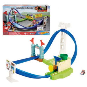 Hot Wheels Mario Kart Slam Stroomkring Racebaan met Super Mario Bros Figuur 01