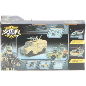 Special Combat Force Leger Speelgoed Army Soldaatjes – Militair Speelgoed Auto Leger Wagen Soldaat – Rijden – Landmacht Pantserwagen Speelset – Kinderen 05