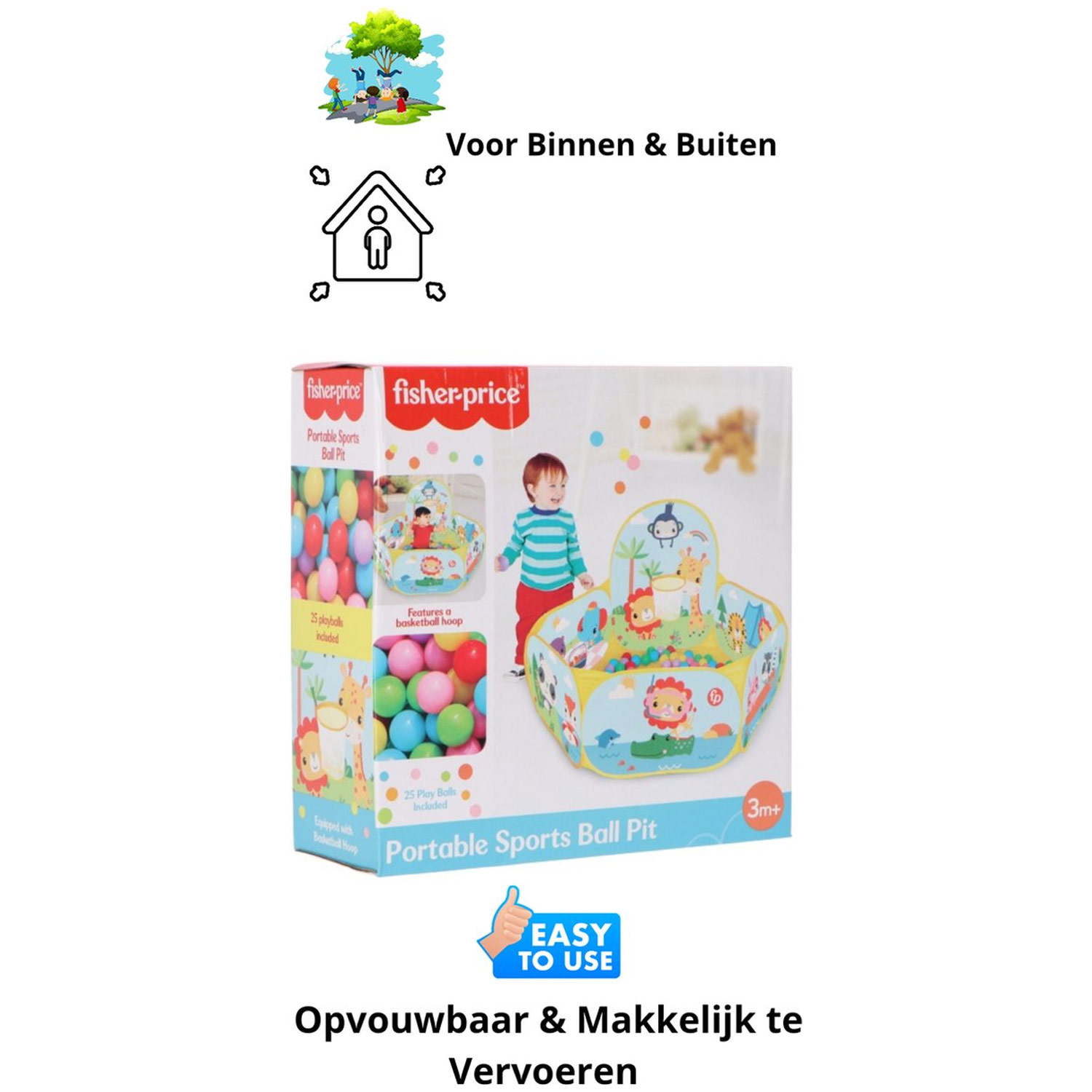 Fisher Price Ballenbak 25 ballen groot 04